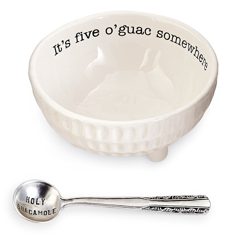 Mud Pie Circa Guacamole and Salsa Serving Dish Sets (Five O'Guac) - Image 1